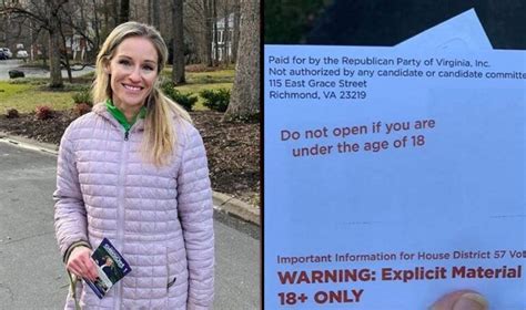 Explicit 18+ flyers of Democrat Susanna Gibson sent to vo.